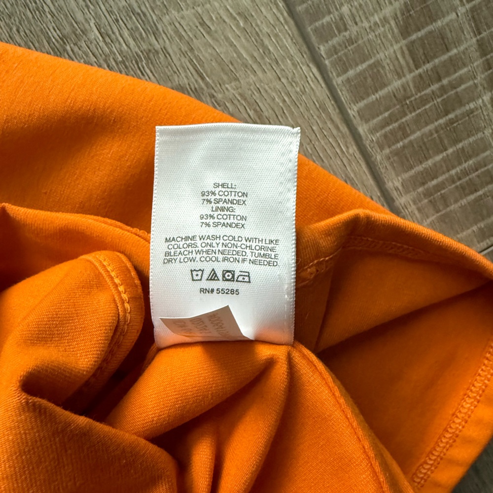 NWT express Body Contour Stretch Cotton Scoop Neck Cropped Cami Curry orange S - Picture 8 of 8
